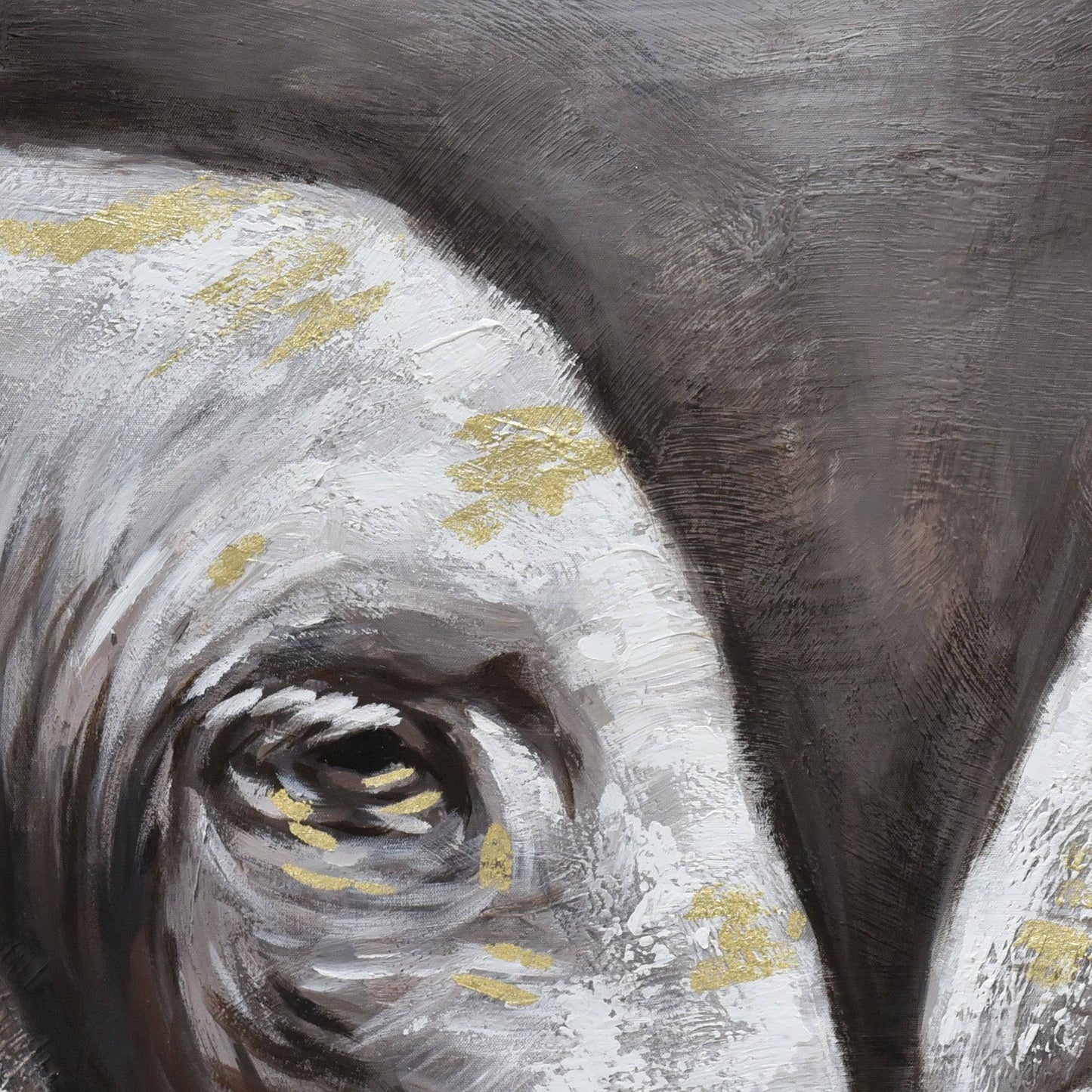 Tusker Ties Champagne Framed Hand Painted Canvas Wall Art - 120X80cm - STripleB