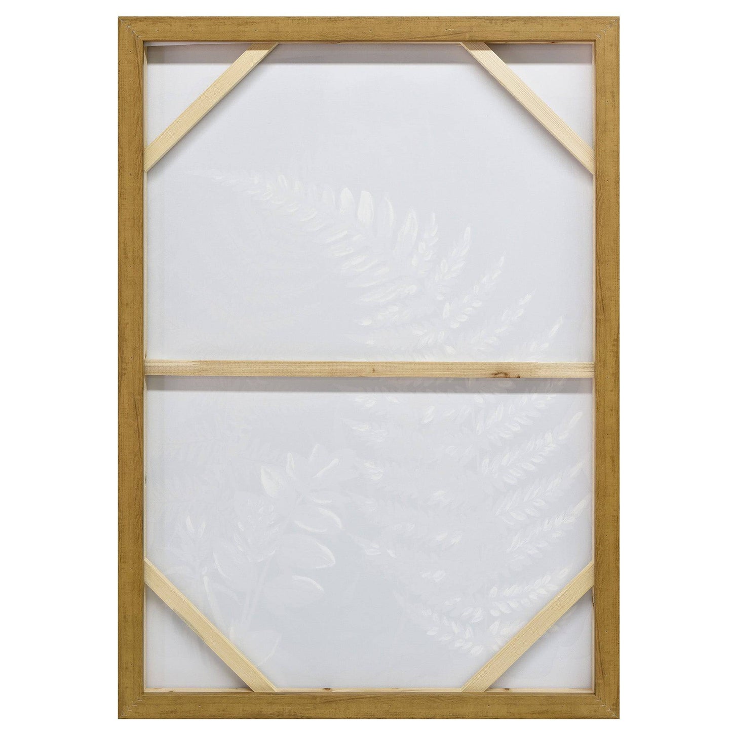 Lustrous Foliage Dark Wood Framed Canvas Wall Art - 70X100cm - STripleB