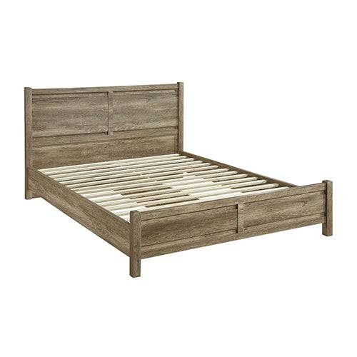 Queen Size - 5 PCs Bedroom Suite - Natural Wood-Oak Colour (Bed, Bedside Table, Tallboy & Dresser) - STripleB