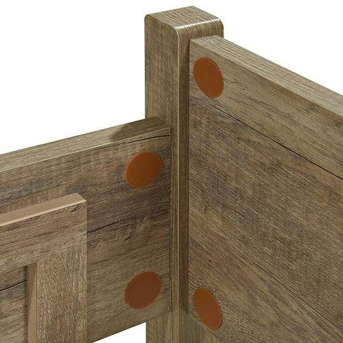 Queen Size - 5 PCs Bedroom Suite - Natural Wood-Oak Colour (Bed, Bedside Table, Tallboy & Dresser) - STripleB