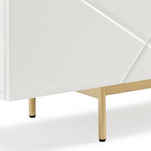 Buffet Sideboard - Glossy White Gold - STripleB