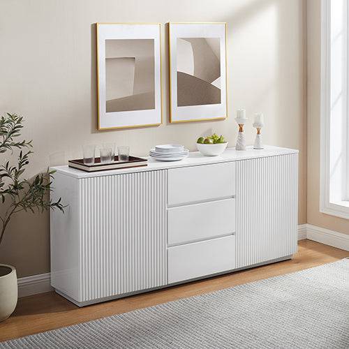Buffet Ceramic Cabinet Storage - White - STripleB