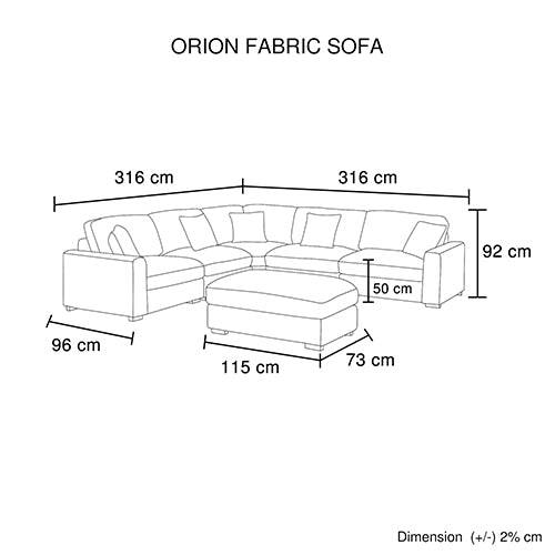 Corner Sofa - Padded Seat - Wooden Frame - STripleB