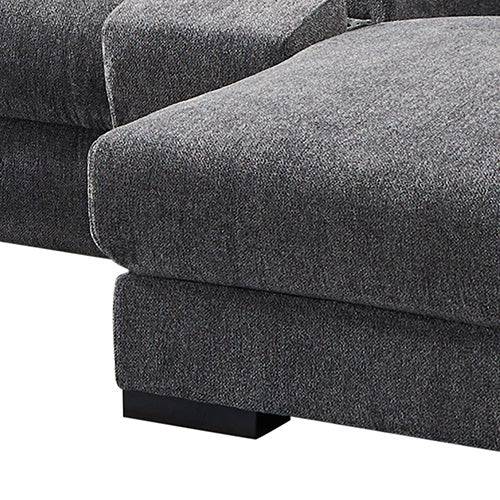 Corner Sofa Chaise - Premium Fabric - Electric Recliner - Grey - STripleB