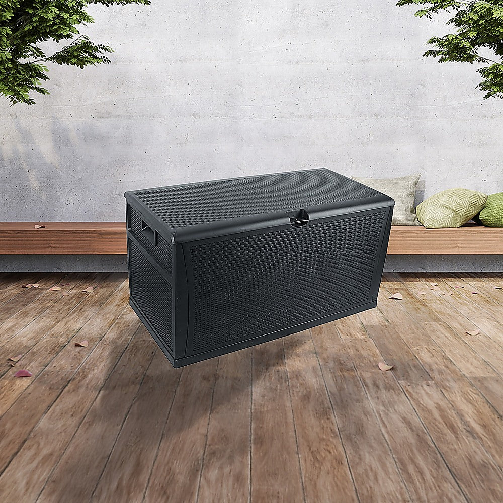 Patio Deck Box Outdoor Storage Plastic Bench Box 450 Litre - STripleB