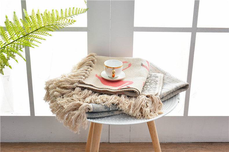 Bohemian Cotton Area Rug with Tassels - 60x90cm - STripleB