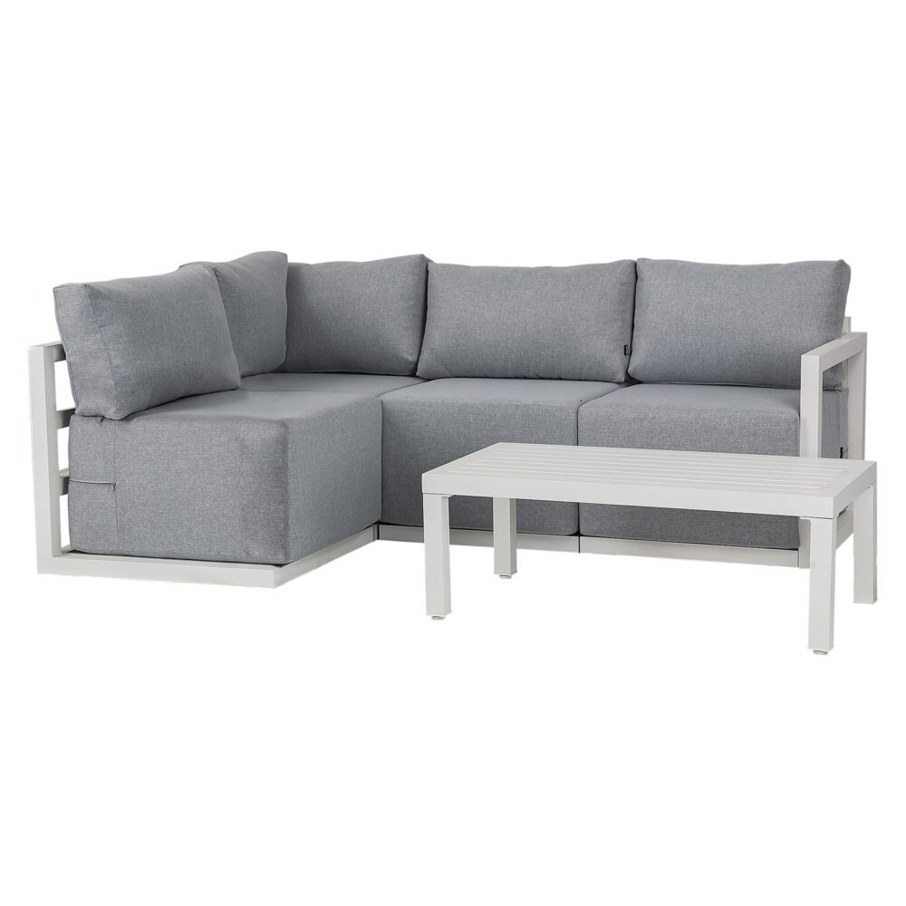 Four-Seat Alfresco Harmony Set – White - STripleB
