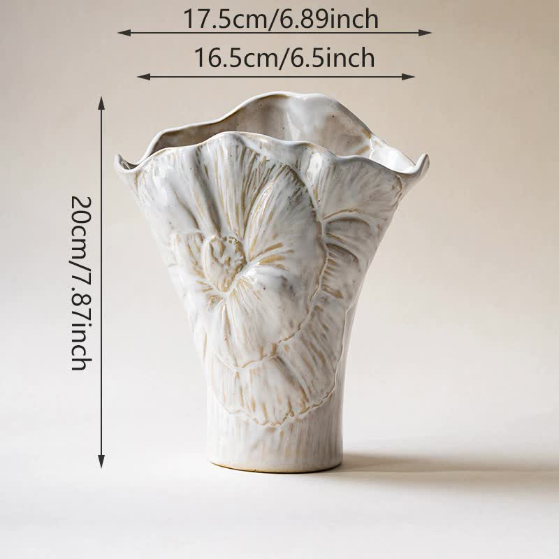 White - Vintage Ceramic Vase - STripleB