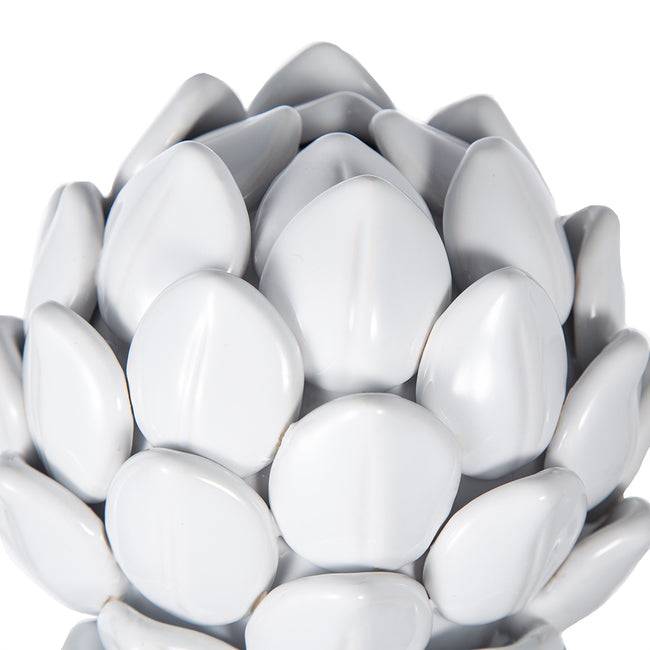 White Ceramic Artichoke Sculpture - STripleB