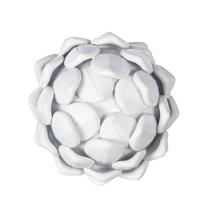 White Ceramic Artichoke Sculpture - STripleB