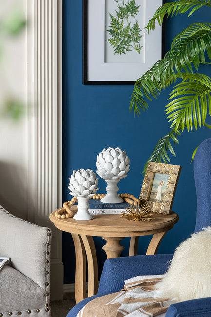 White Ceramic Artichoke Sculpture - STripleB