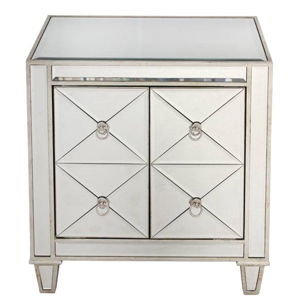 Bently Mirrored Bedside Table - STripleB