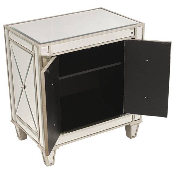 Bently Mirrored Bedside Table - STripleB