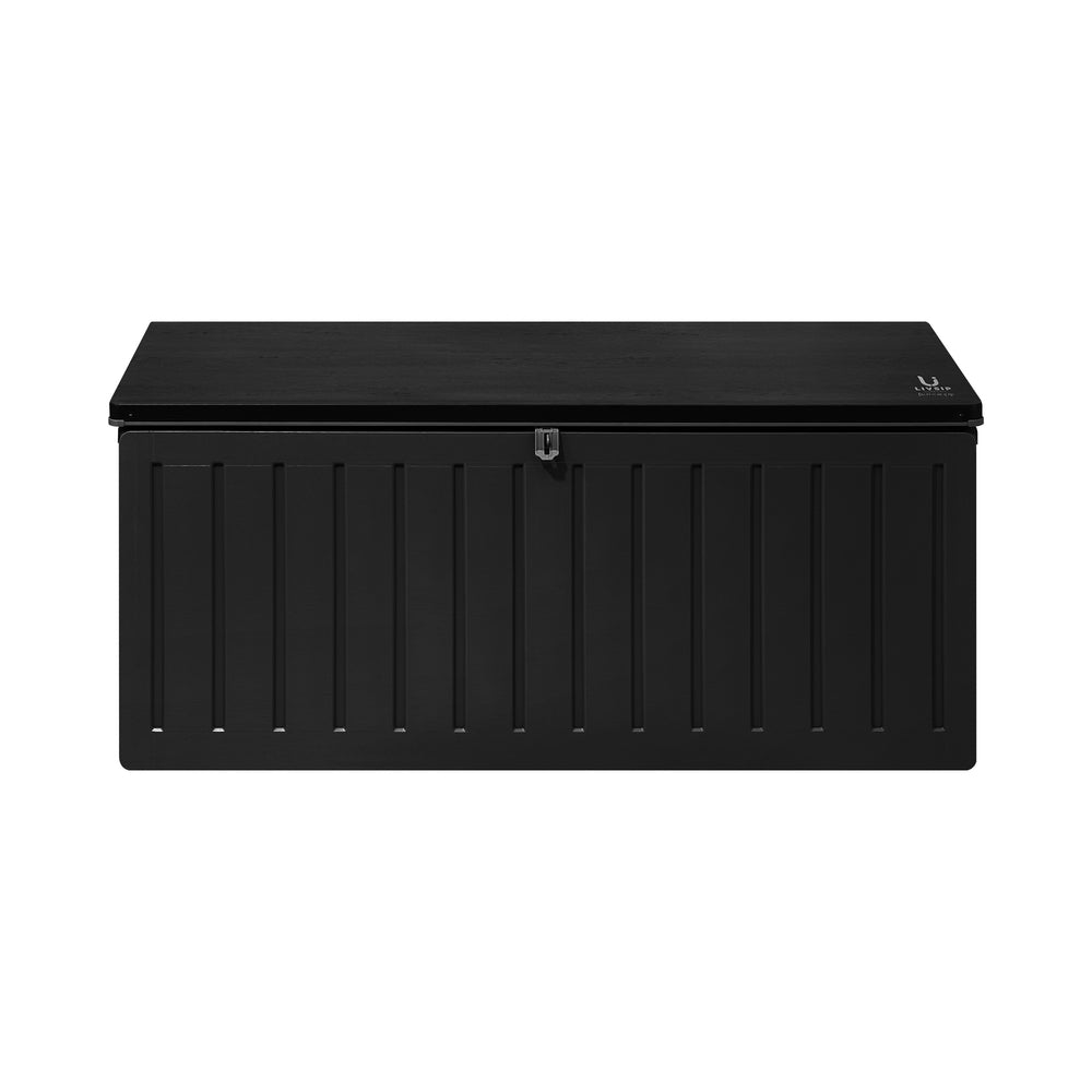 Outdoor Storage Bench Box 490L Black - STripleB
