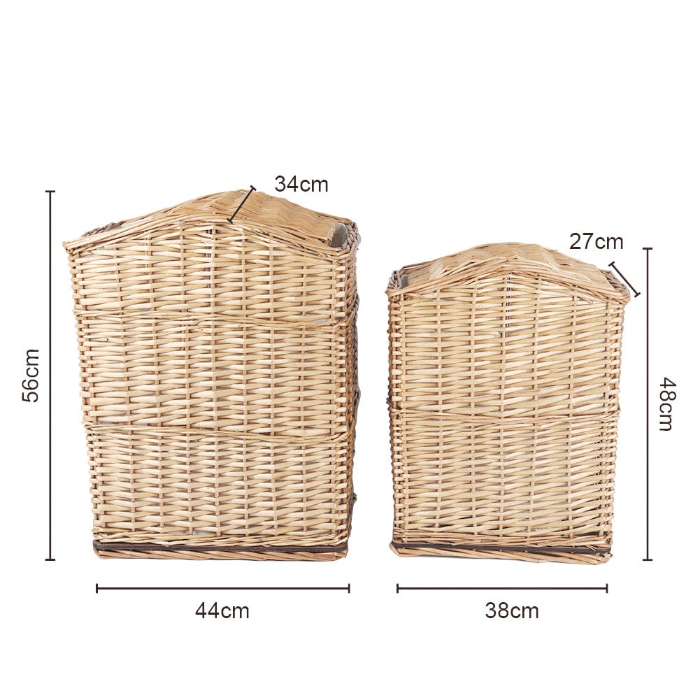 2-Piece Wicker Storage Baskets Set - measurements - STripleB