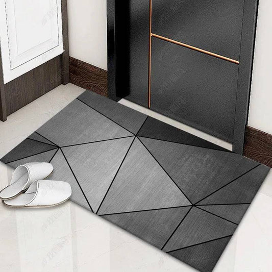 40x60cm Grey Geometric Living Room Tea Table Home Carpet Floor Mat_2