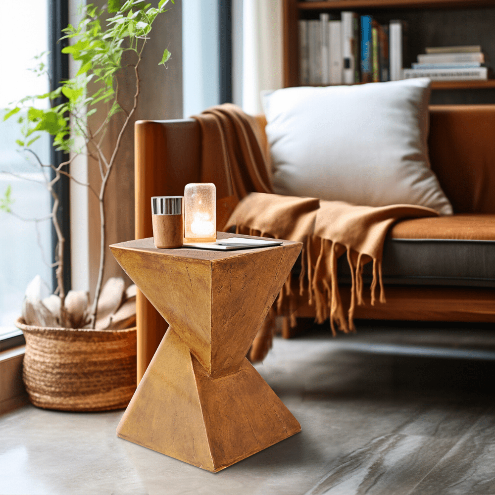 Concrete Accent Nordic Sofa Side End Table Pedestal_5 - STripleB