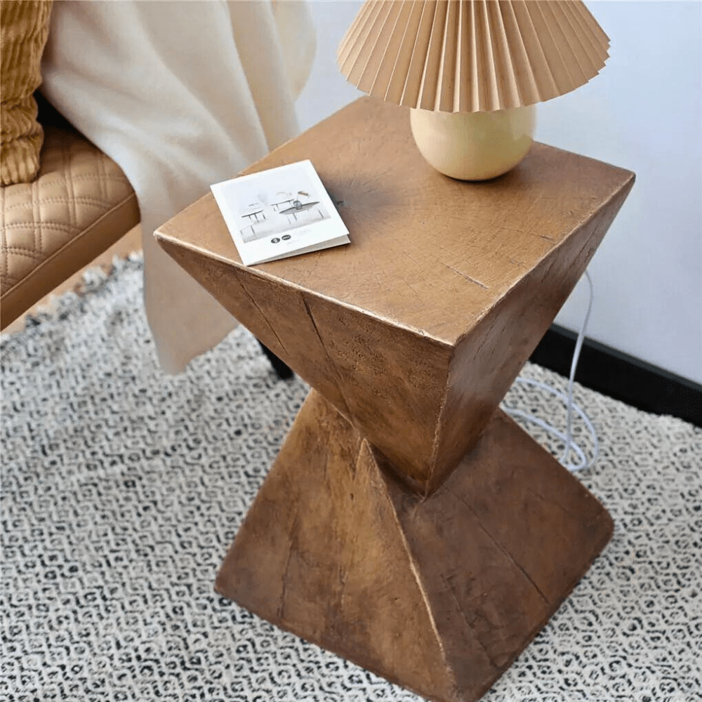 Concrete Accent Nordic Sofa Side End Table Pedestal_2 - STripleB