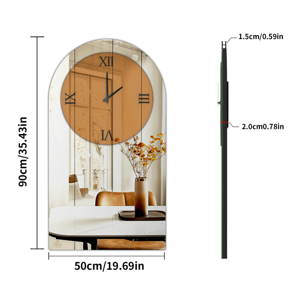 Modern Silver Mirror Wall Clock_9 - STripleB