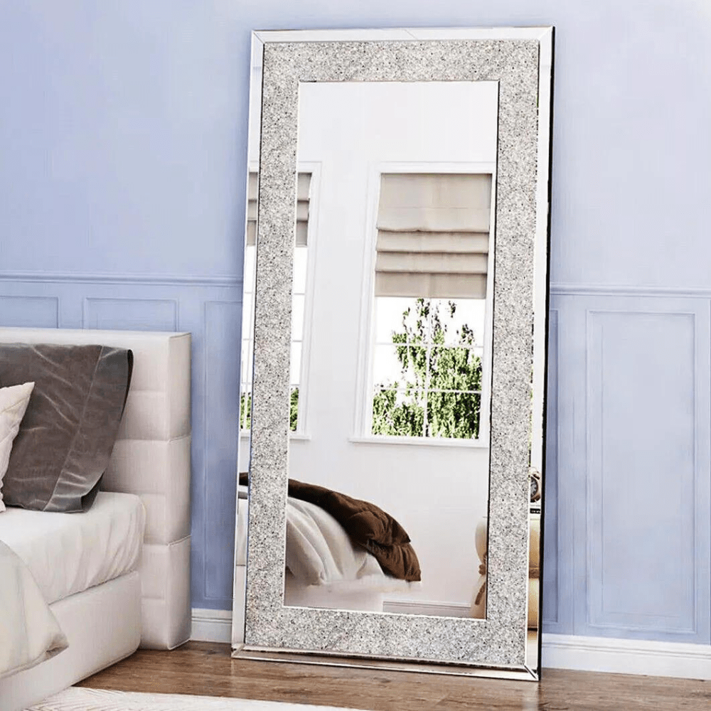 Sparkly Wall Mounted Crystal Diamond Vanity Mirror_1 - STripleB