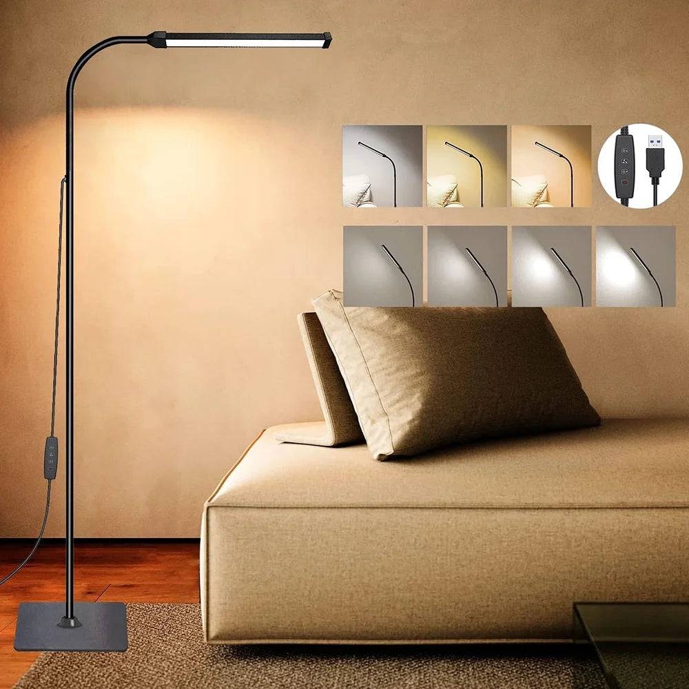 LED Floor Lamp Dimmable Floor Standing Light Adjustable Gooseneck Night Light_5