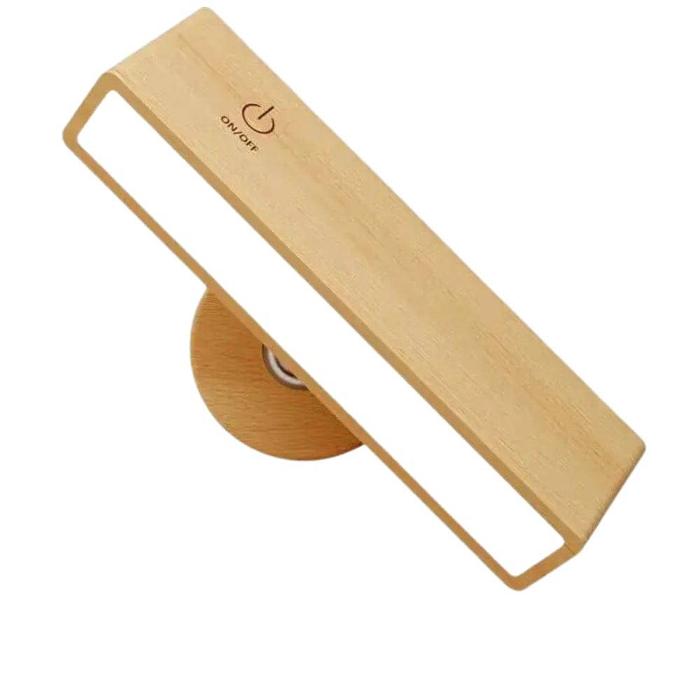 Nordic Wood Wall Lamp With 360 Rotate Dimmable Wall Sconce_4