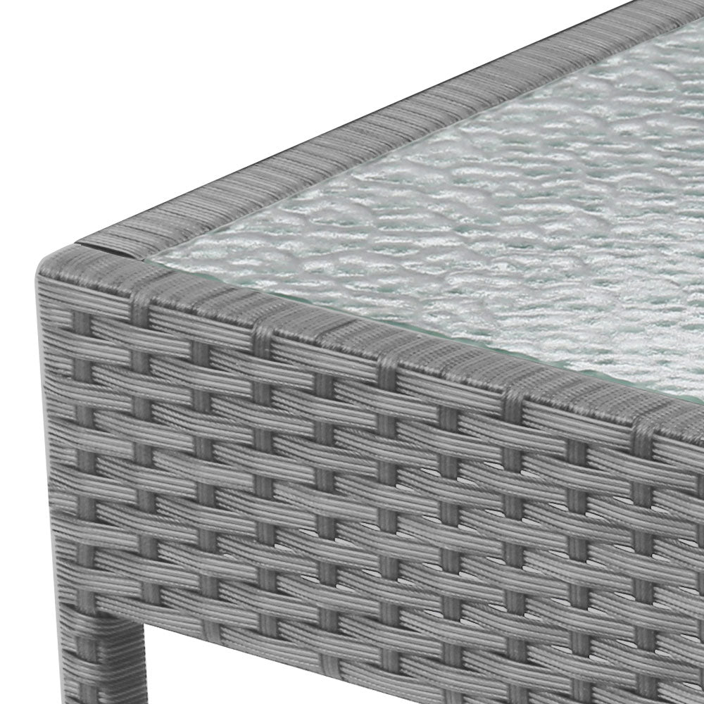 3PC Patio Furniture Bistro Set - Grey - STripleB