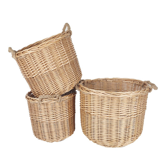 3 - Piece Wicker Storage Basket set - STripleB