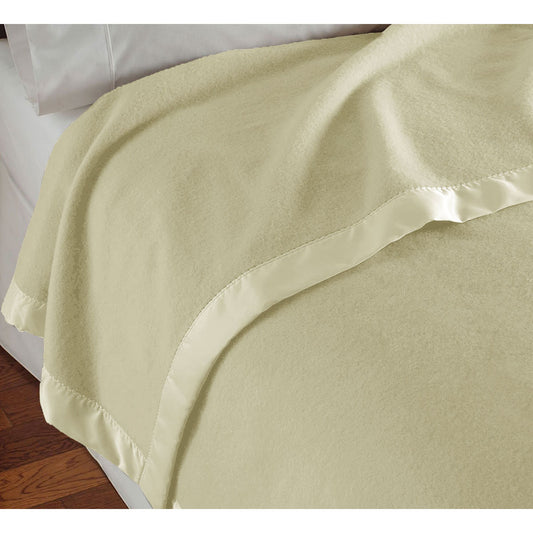 400GSM Luxury Wool Blanket Cream Queen - STripleB