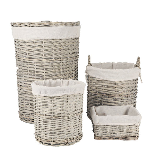 4 - Piece Wicker Storage Baskets Set - STripleB