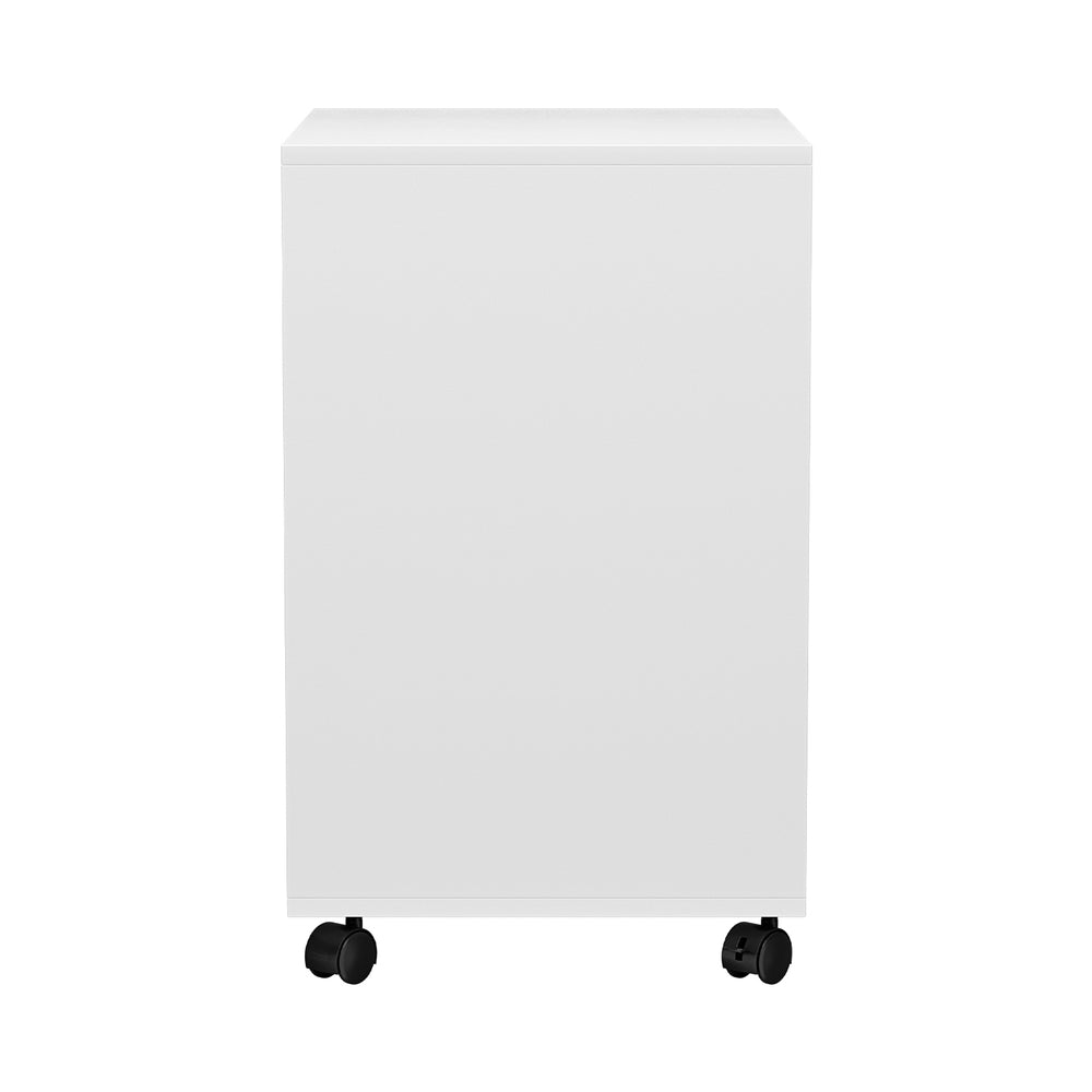5-Drawer Mobile Filing Cabinet - White - side - STripleB
