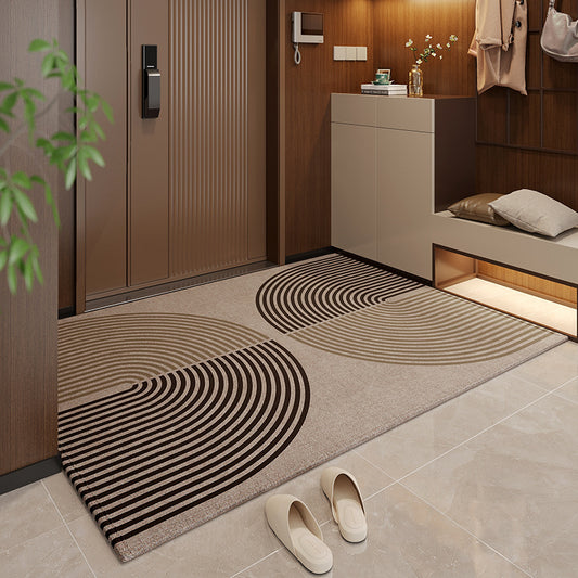 50*80cm Brown Style 5 Geometric Patterns Outdoor Entryway Mat - Non-Slip Welcome Rug for Front Door - STripleB