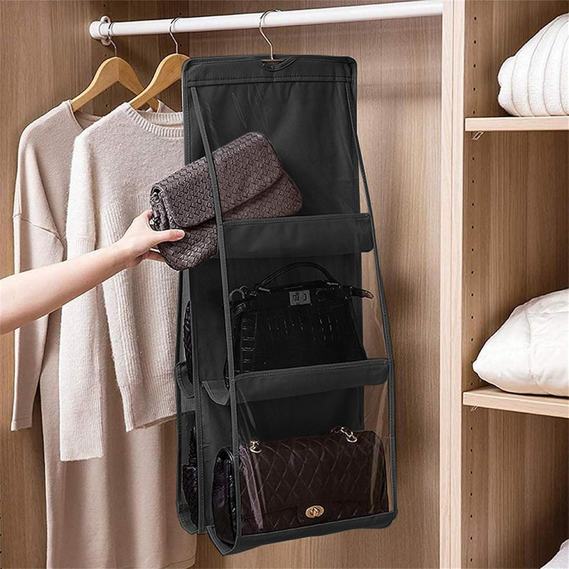 6-Pocket Foldable Hanging Organizer for Handbags - STripleB