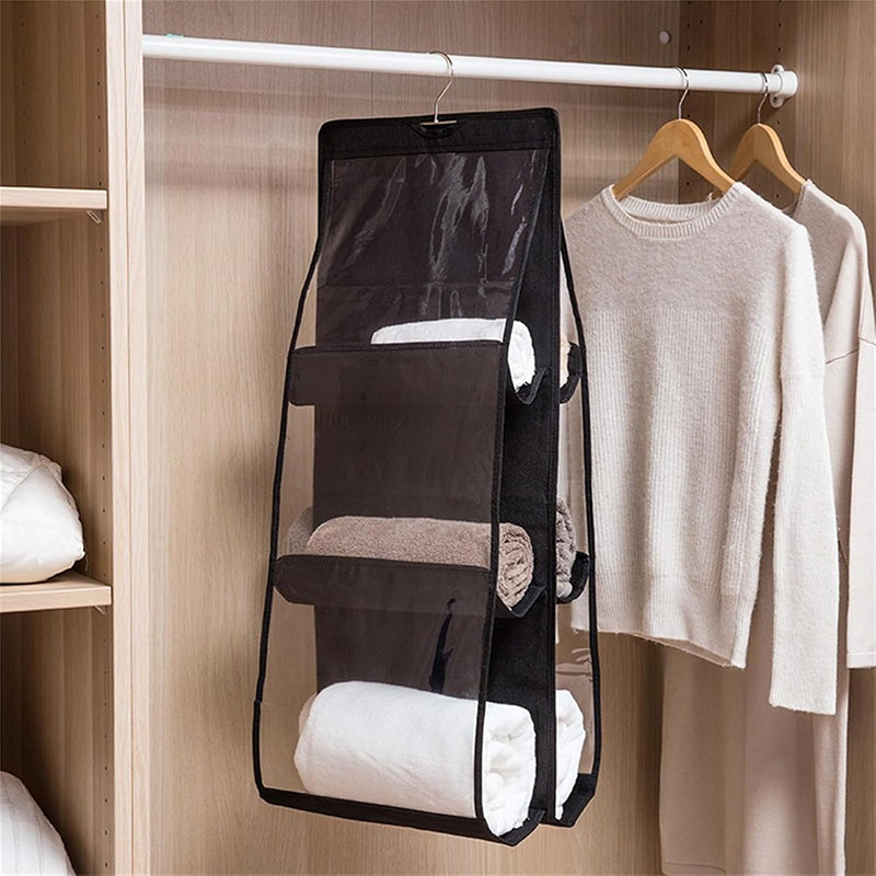6-Pocket Foldable Hanging Organizer for Handbags - STripleB