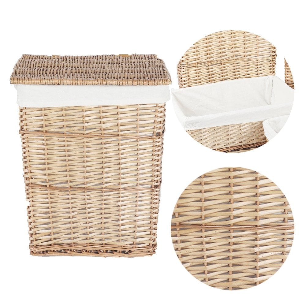 6 - Piece Wicker Storage Baskets with Liner Set - STripleB