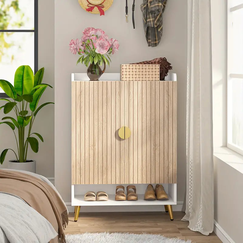 7-Tier - Shoe Storage Cabinet with Adjustable Shelves - STripleB