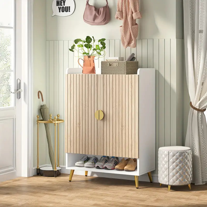 7-Tier - Shoe Storage Cabinet with Adjustable Shelves - STripleB