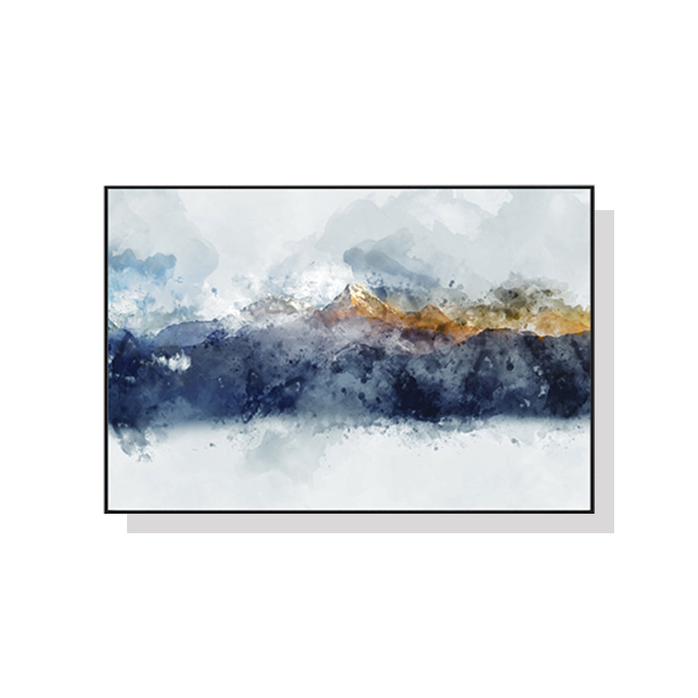 Abstract Sunlight Mountains Black Frame Canvas - 70cmx100cm - STripleB