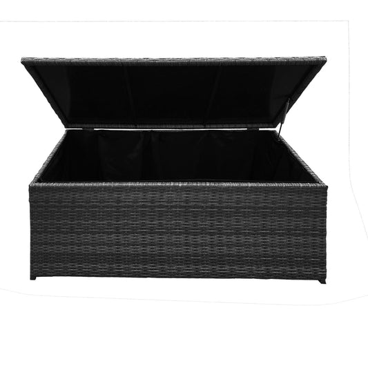 Arcadia Furniture Outdoor Rattan Storage Box - Black - STripleB