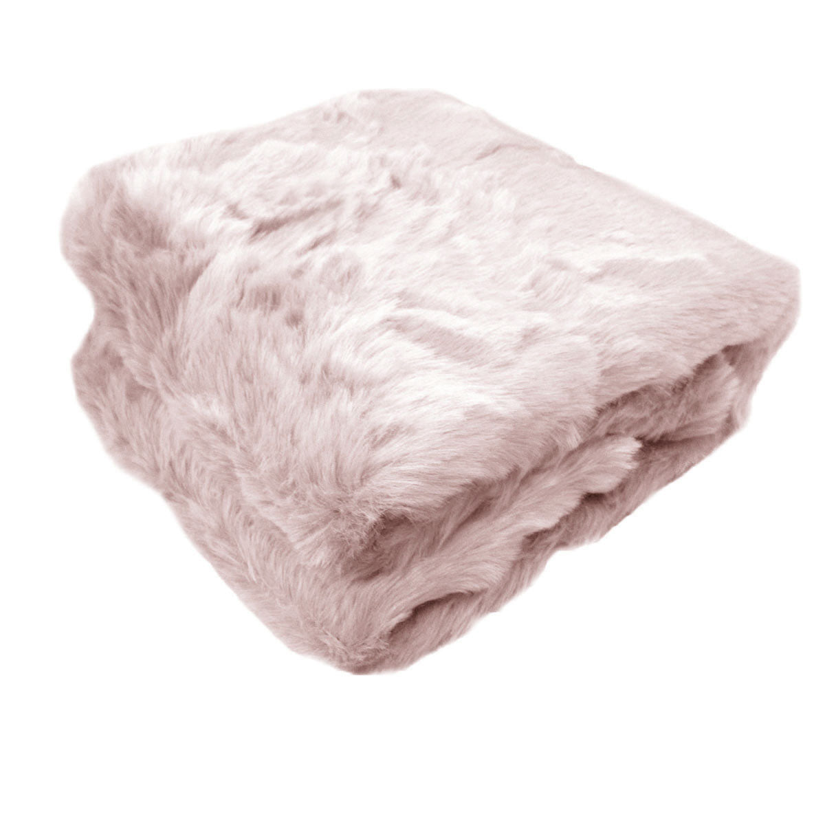 Ariana Long - Fleece Faux Fur Throw Rug - Pink - STripleB