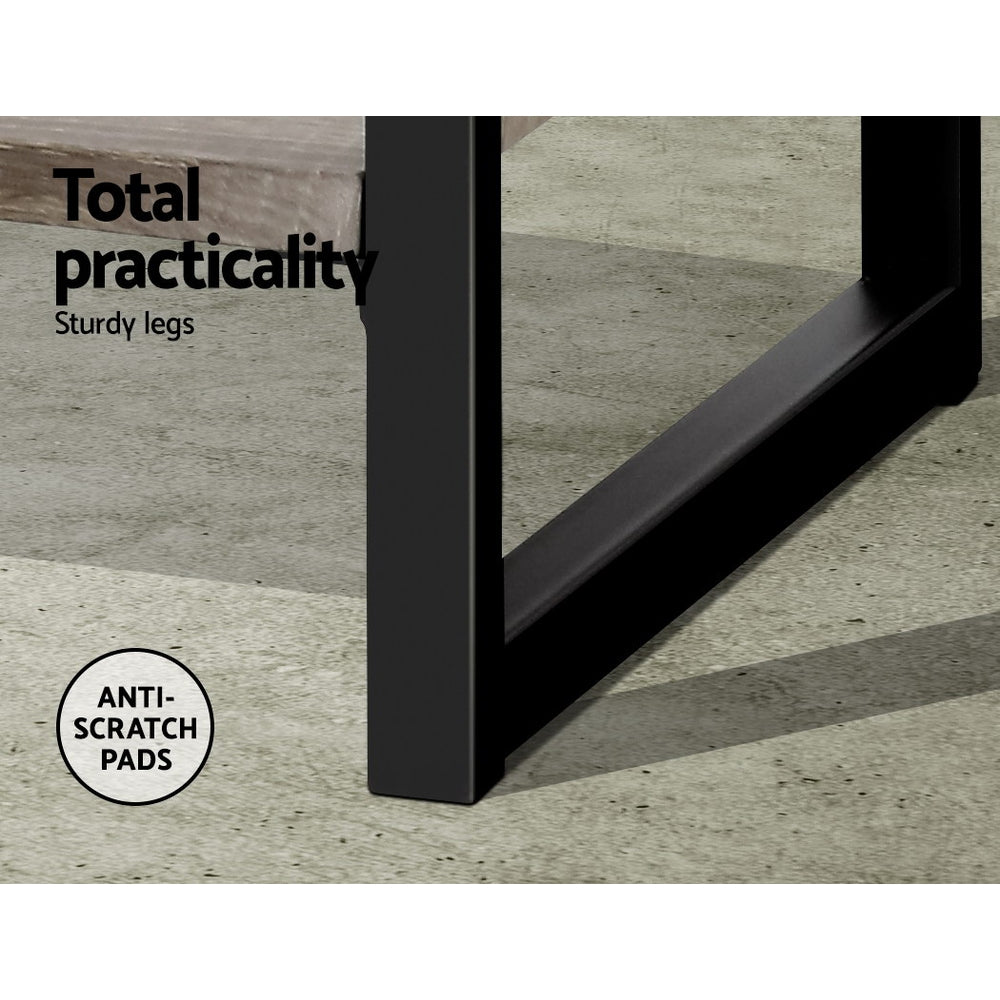 Artiss Bookshelf 3 Tiers - NOE Black and Oak - STripleB