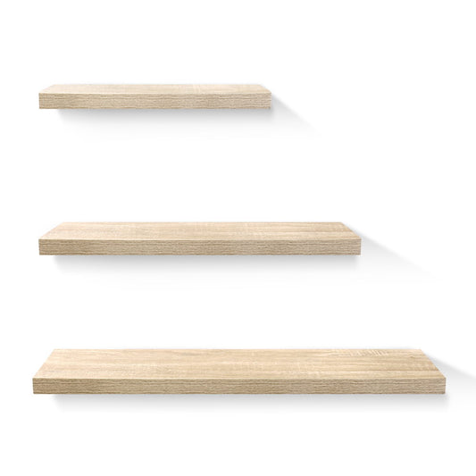 Artiss Floating Wall Shelf Set of 3 Oak - STripleB 