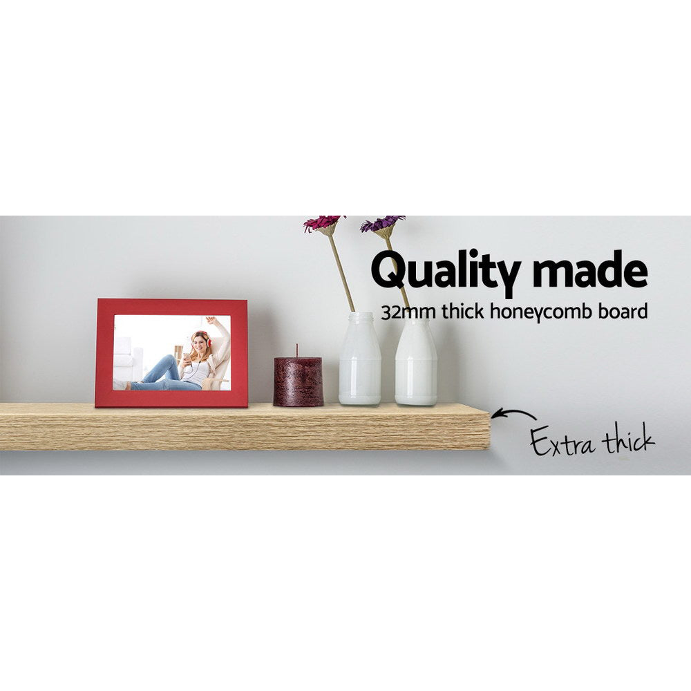 Artiss Floating Wall Shelf Set of 3 Oak - STripleB 