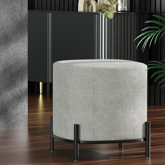 Artiss Ottoman Foot Stool Square Linen Grey - STripleB 