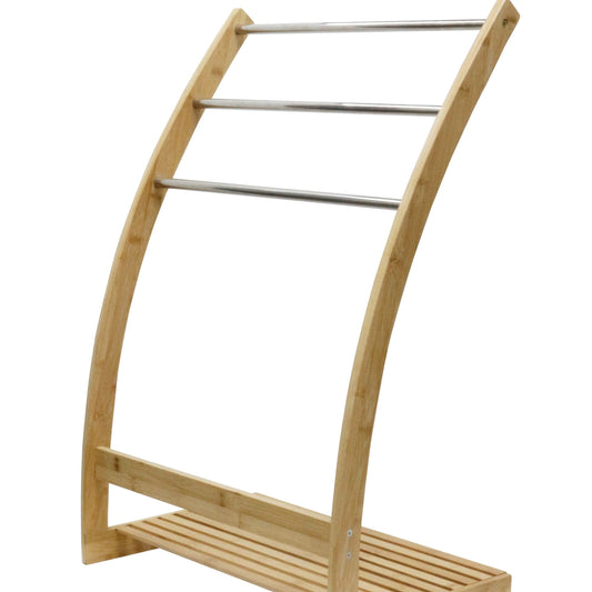 Bamboo Towel Rack - 3-Tier (85 H x 35 W x 57) - STripleB
