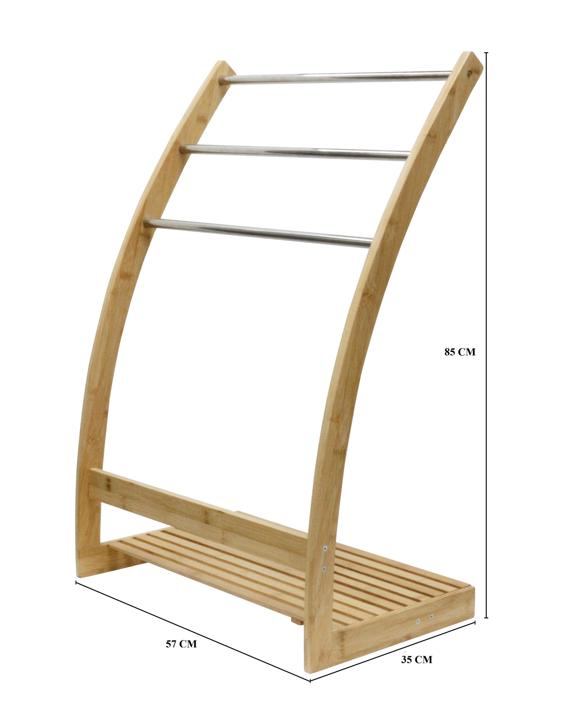 Bamboo Towel Rack - 3-Tier (85 H x 35 W x 57) - STripleB