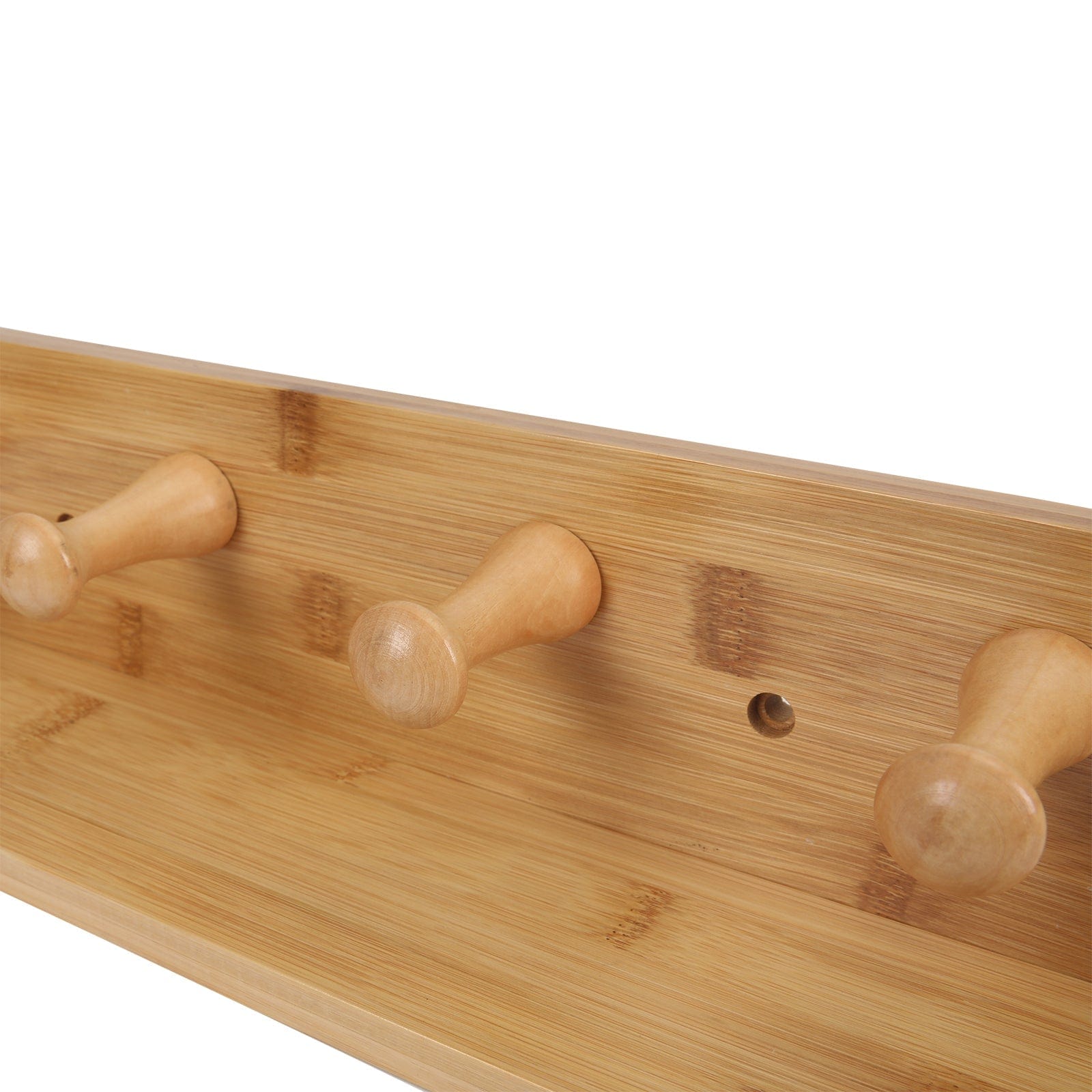 Bamboo Wall Hooks and Shelf - STripleB