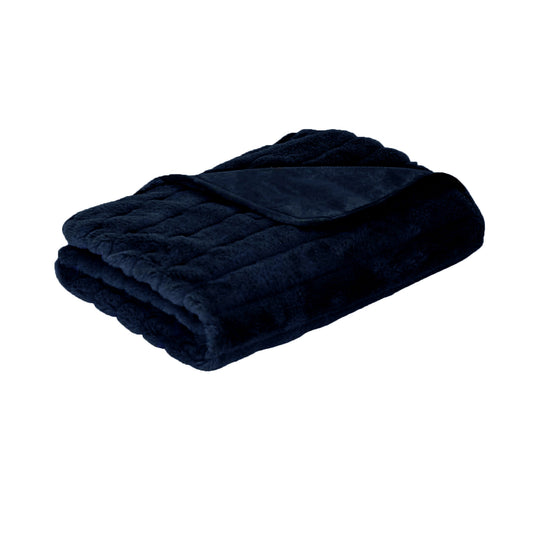 Baw Baw Plush Throw - Indigo - STripleB