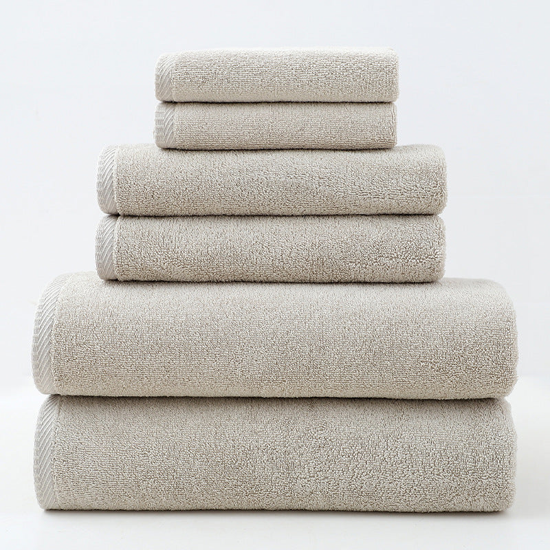 Beige - Premium Cotton Towel Set - 6 Pieces - STripleB