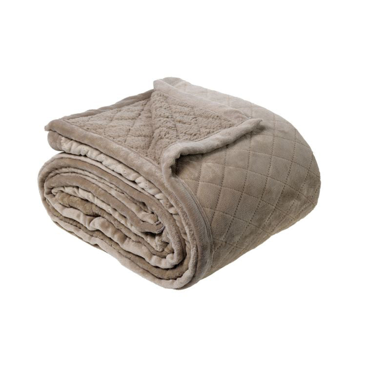 Bianca Mansfield Blanket Taupe (Also Known as Silver Grey) Super King - STripleB 